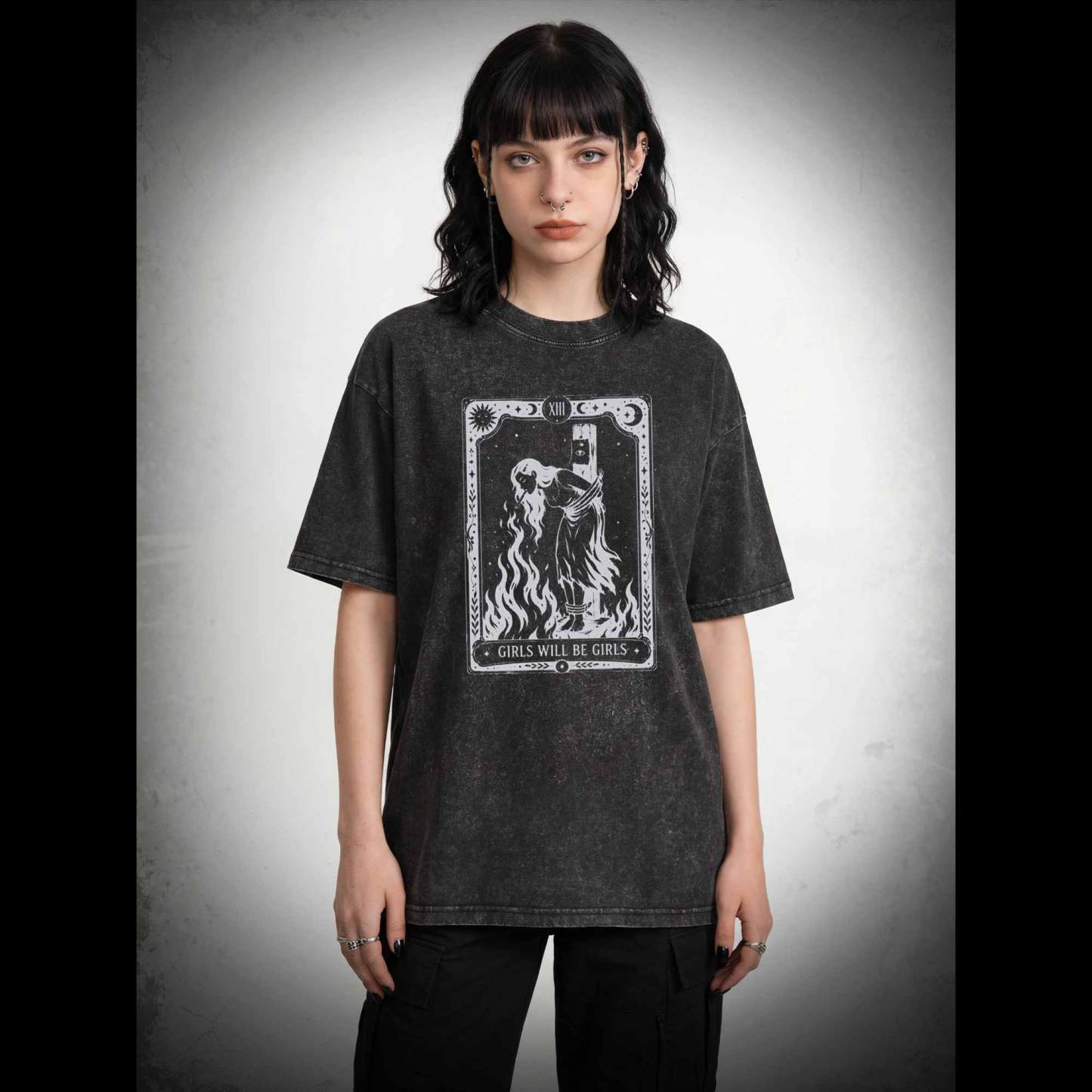 Girls Will be Girls Tarot Washed T-shirt