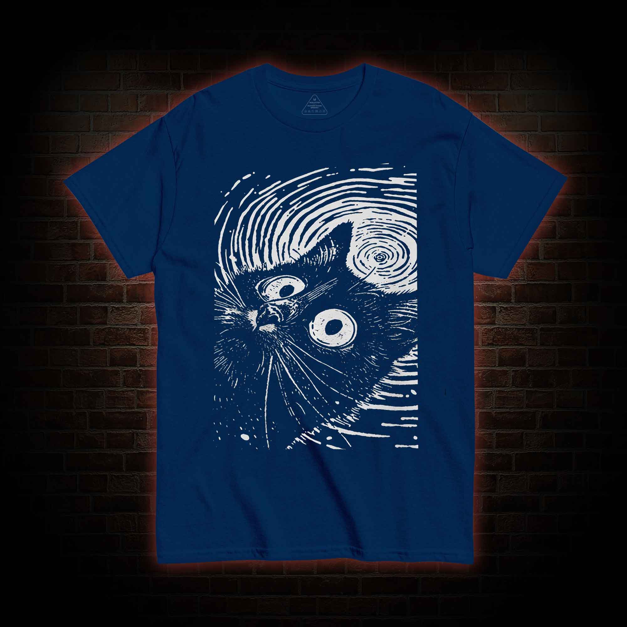 Psychedelic Weirdcore Cat T-shirt
