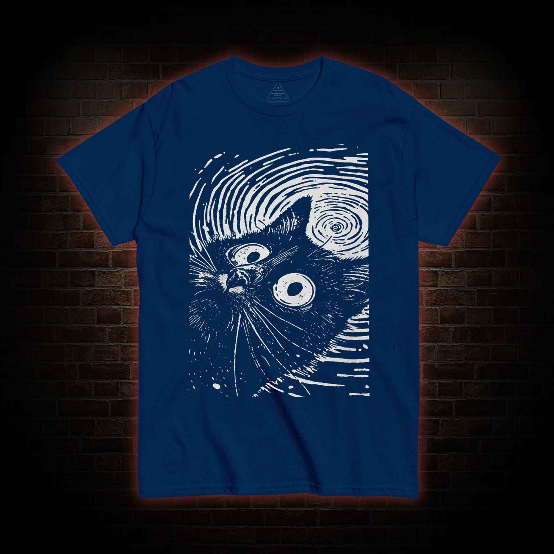 Psychedelic Weirdcore Cat T-shirt