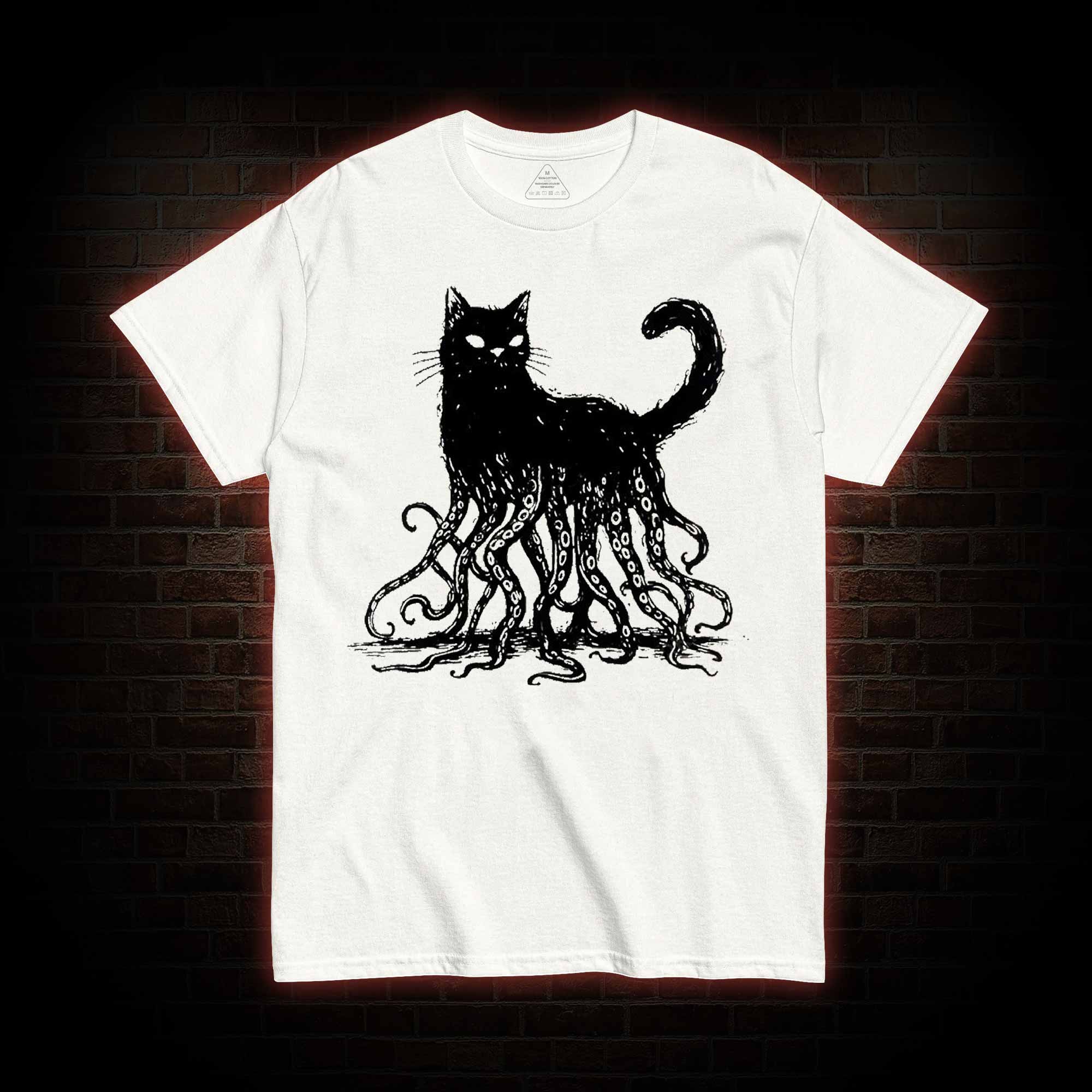 Octopus And Black Cat T-shirt