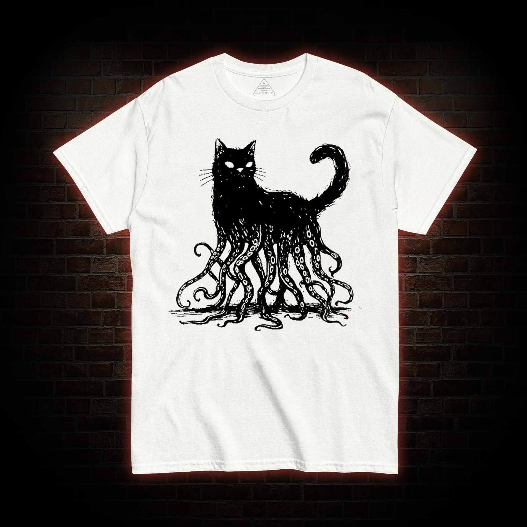 Octopus And Black Cat T-shirt