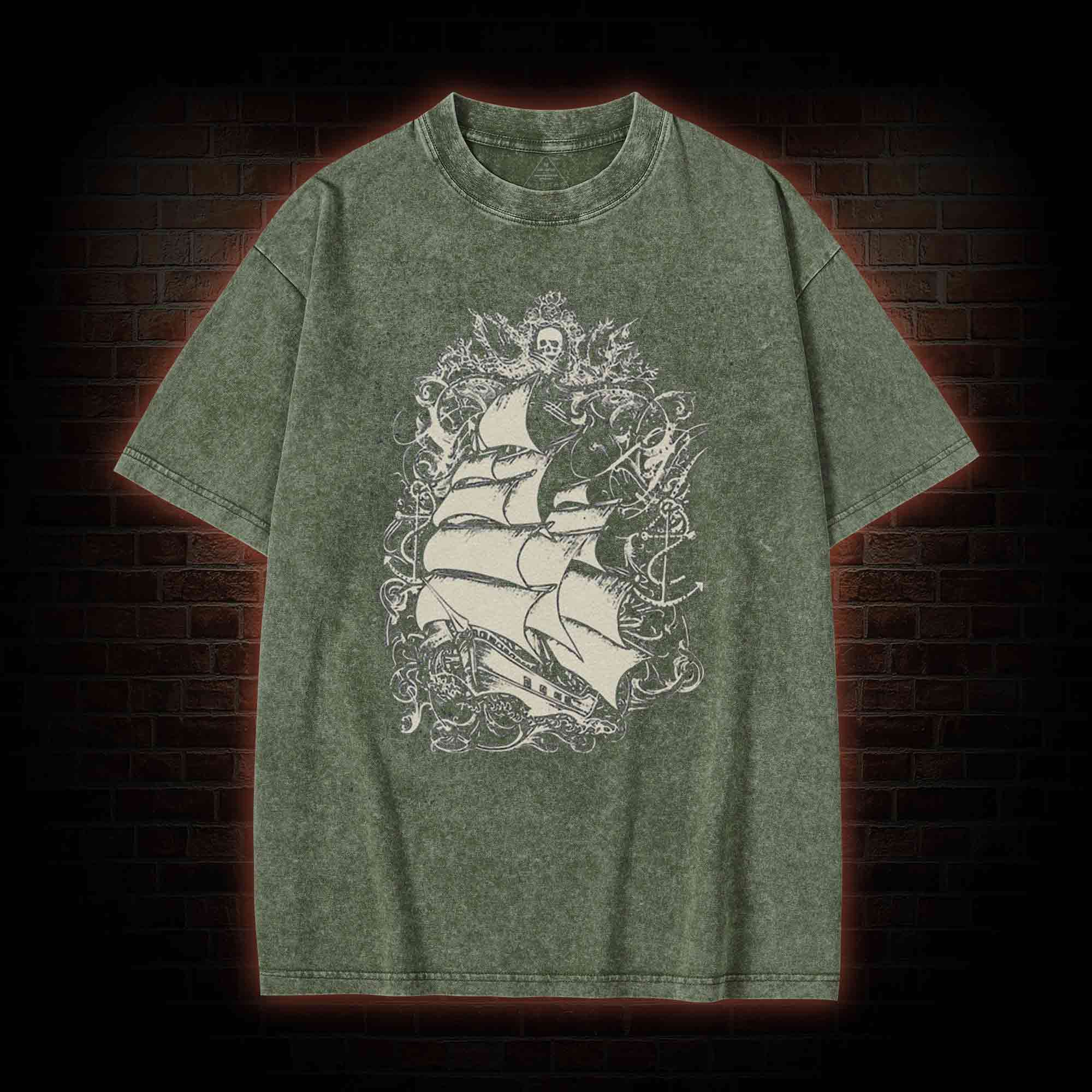 Pirate Ship Washed T-shirt
