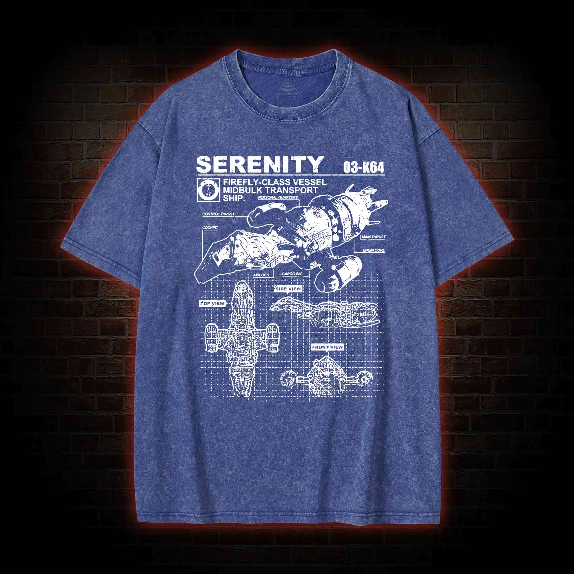 Firefly vessel Washed T-shirt