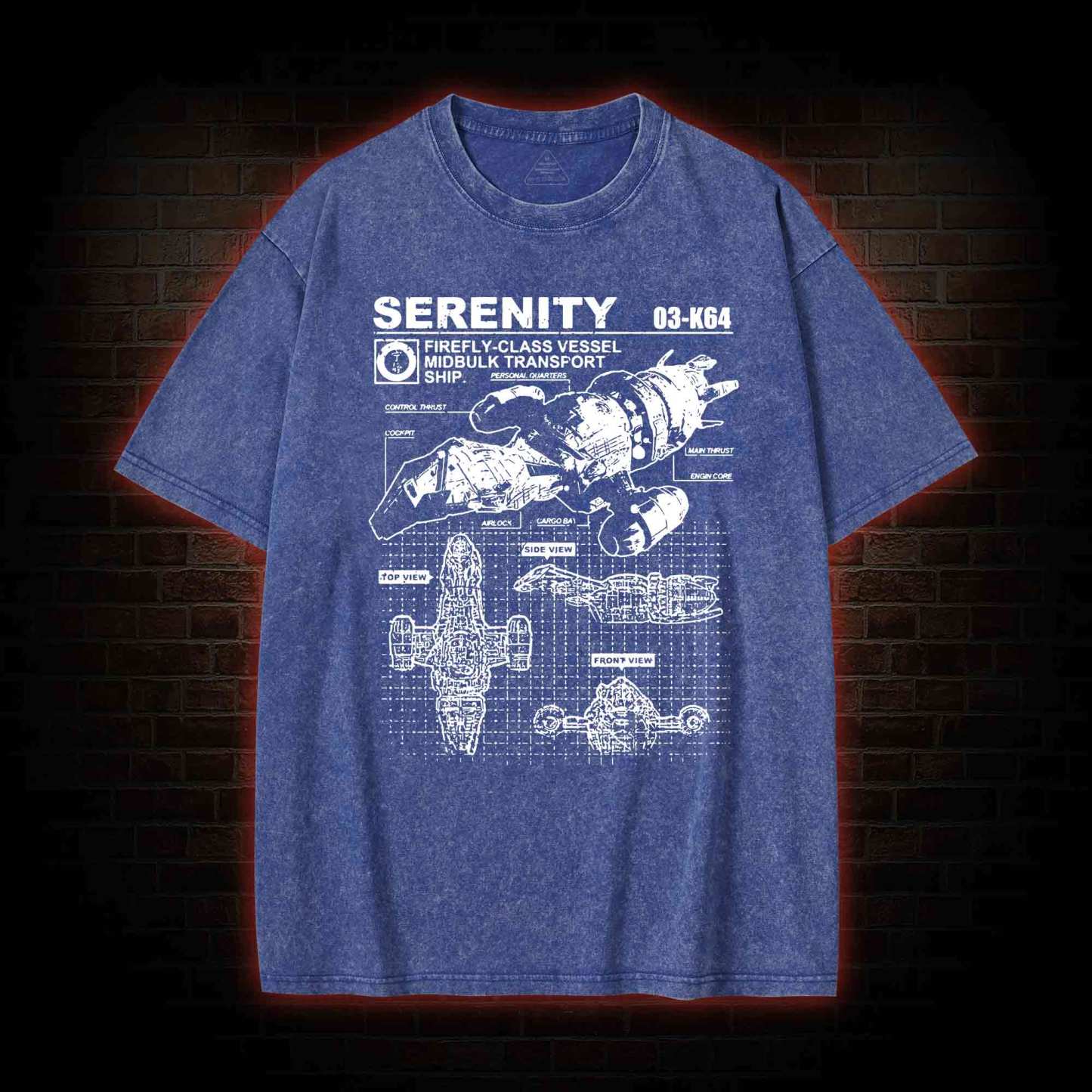 Firefly vessel Washed T-shirt