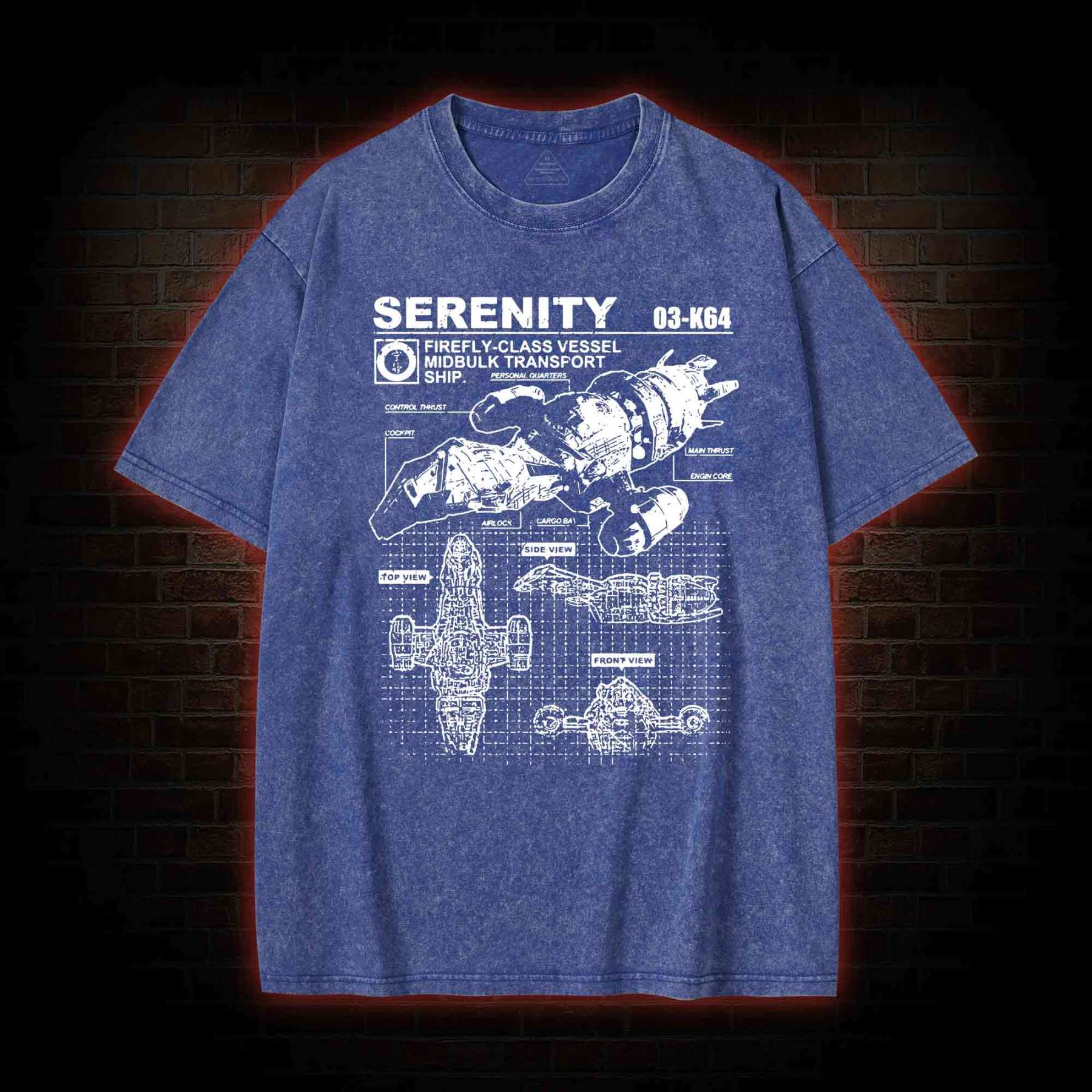 Firefly vessel Washed T-shirt