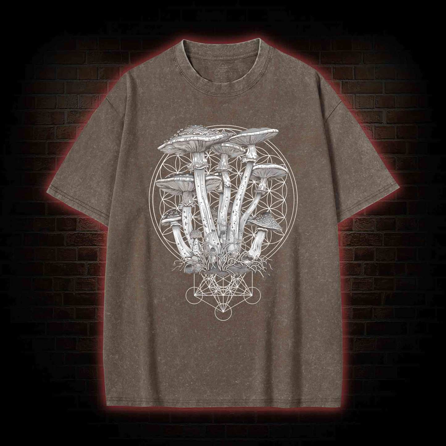 Mushroom Decor Party Washed T-shirt
