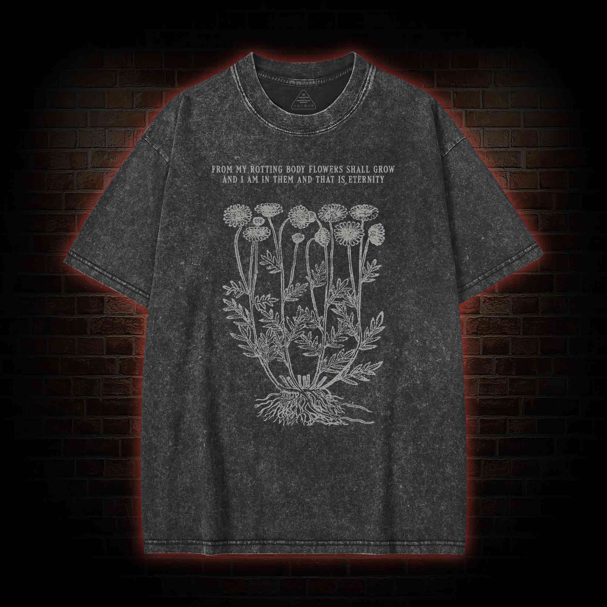 Eternity Flowers Washed T-shirt