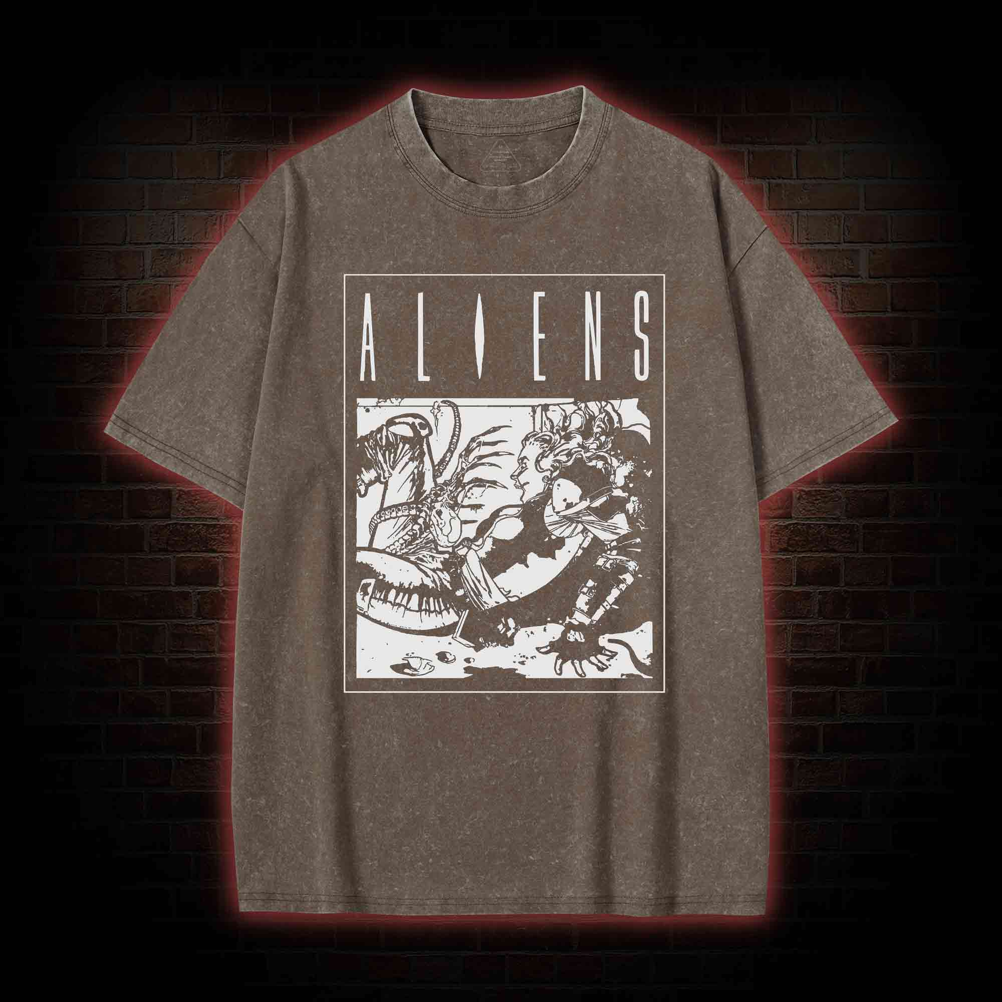 Alien Face Hugger Washed T-shirt
