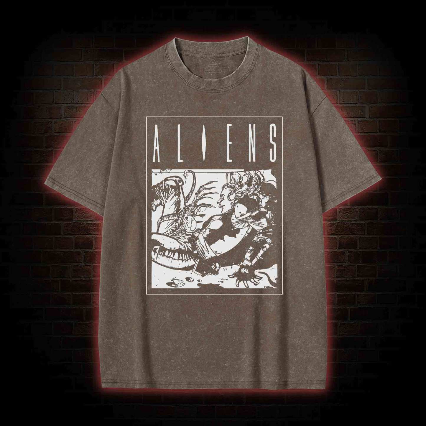 Alien Face Hugger Washed T-shirt