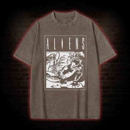 Alien Face Hugger Washed T-shirt