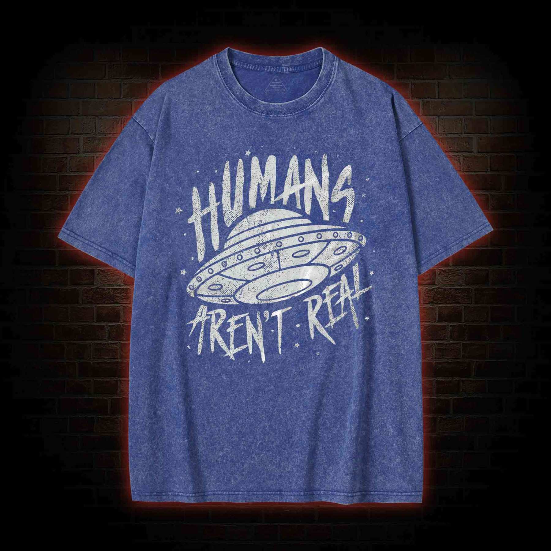 Humans aren't Real Washed T-shirt