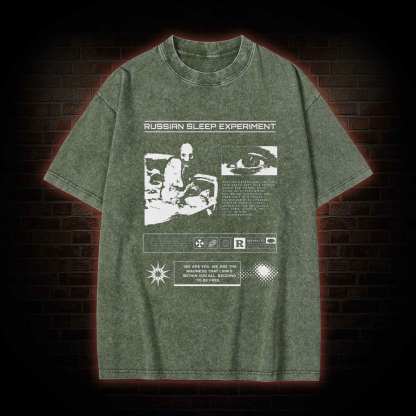 Russian Sleep Experiment Washed T-shirt