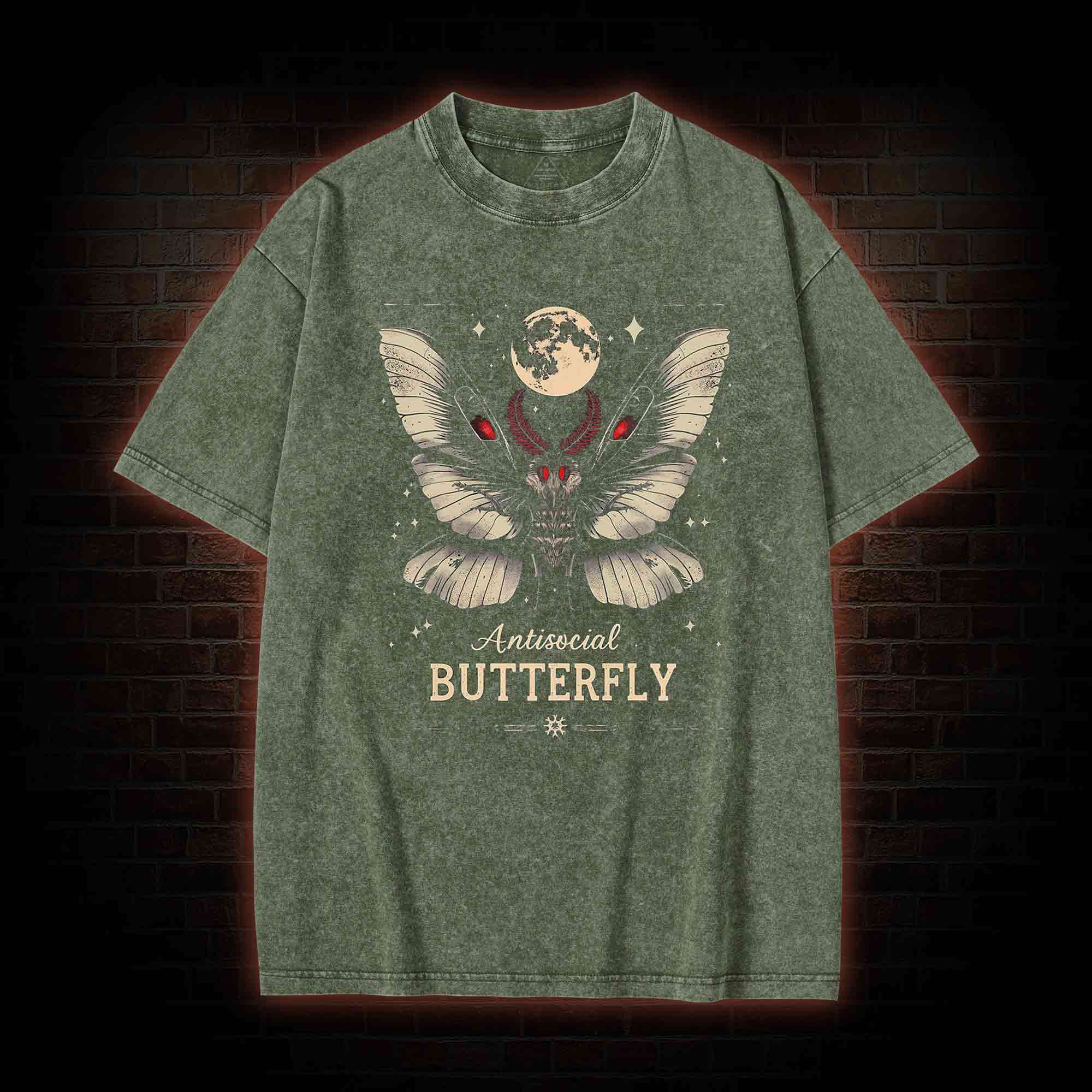 Anti-social Butterfly Washed T-shirt