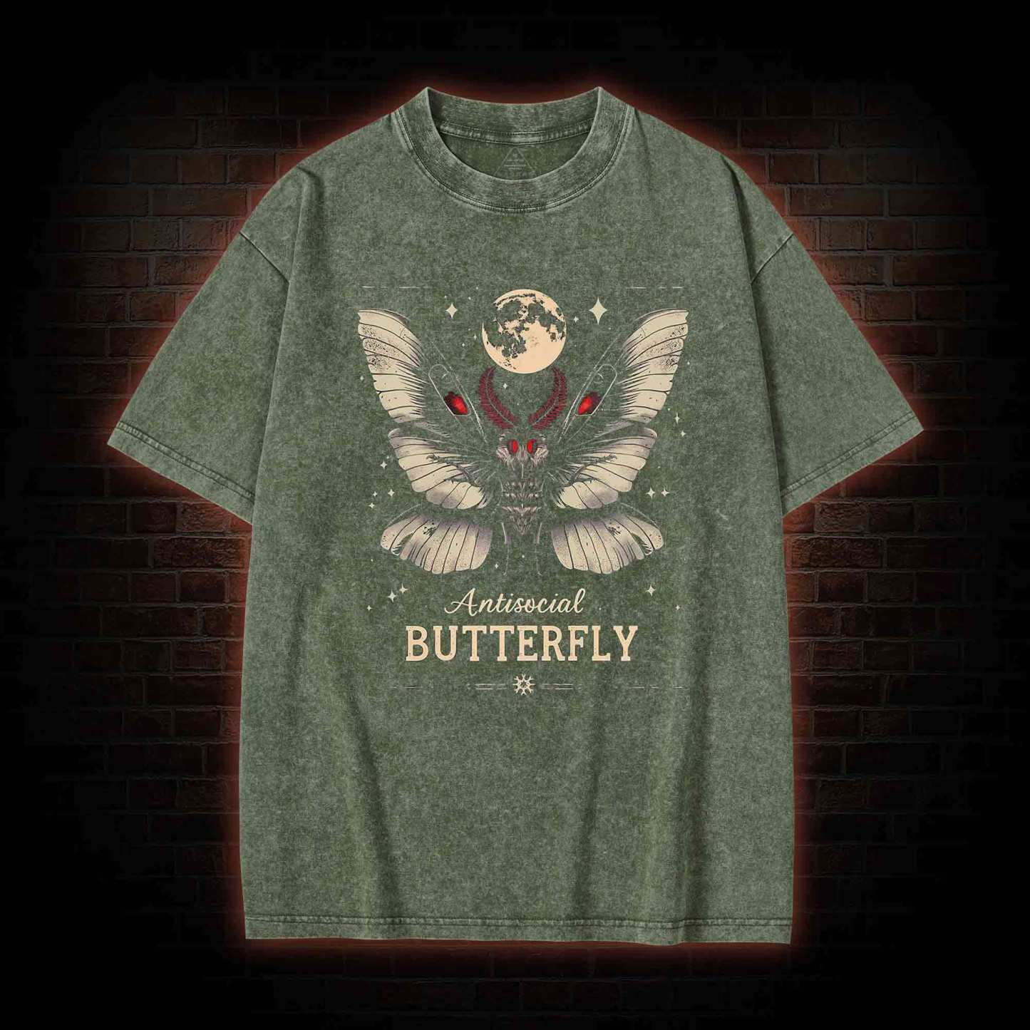 Anti-social Butterfly Washed T-shirt