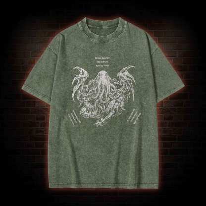 Cthulhu Cultist Washed T-shirt