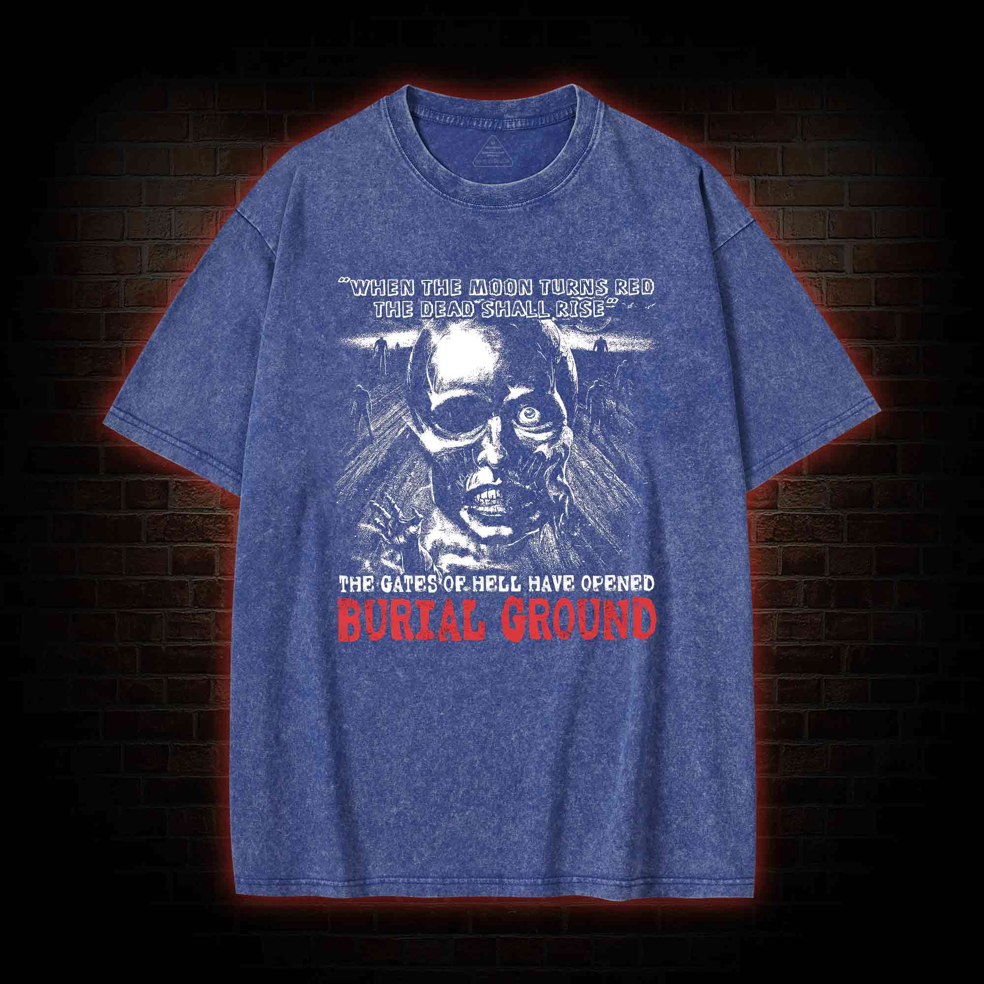 Moon Turns Red The Dead Shall Rise Washed T-shirt