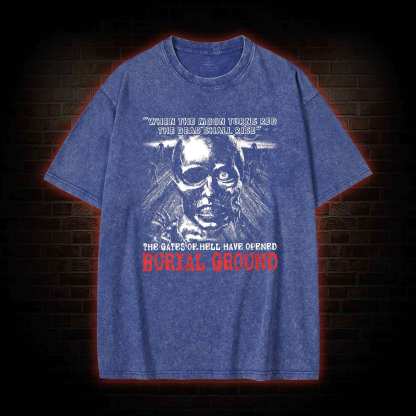 Moon Turns Red The Dead Shall Rise Washed T-shirt