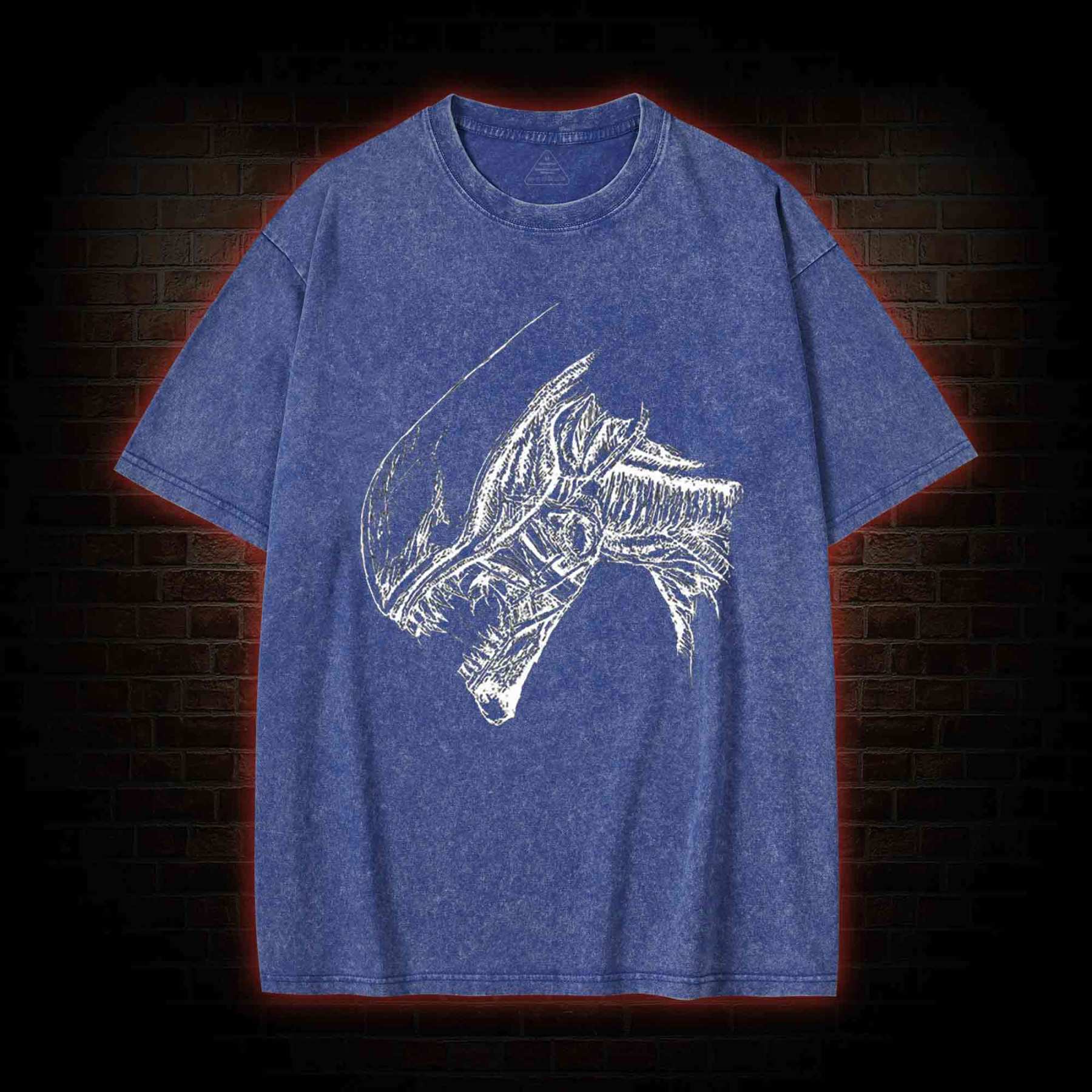 Aliens Head Washed T-shirt