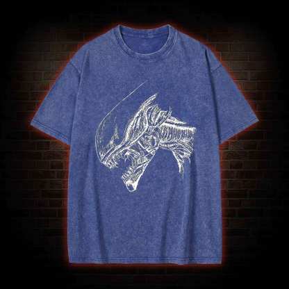 Aliens Head Washed T-shirt