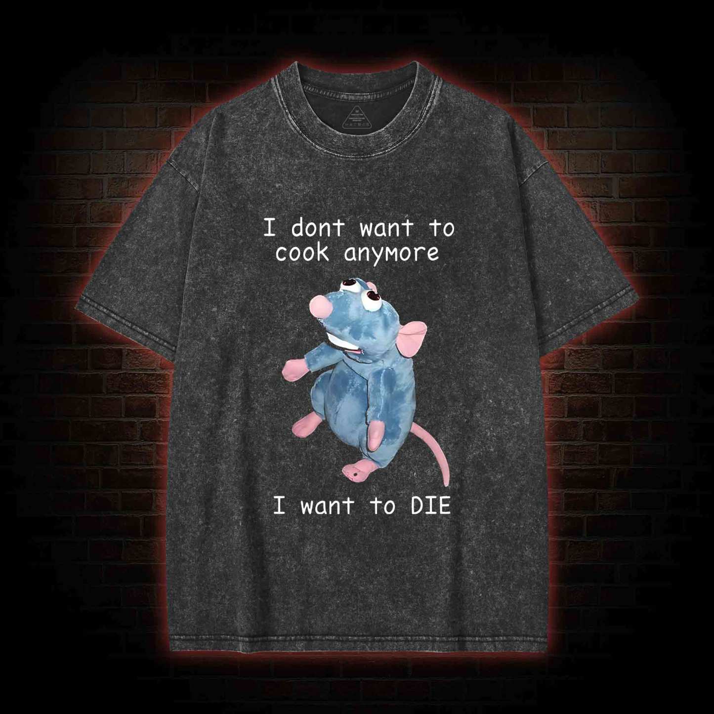  I Don't Want To Cook Anymore Washed T-shirt