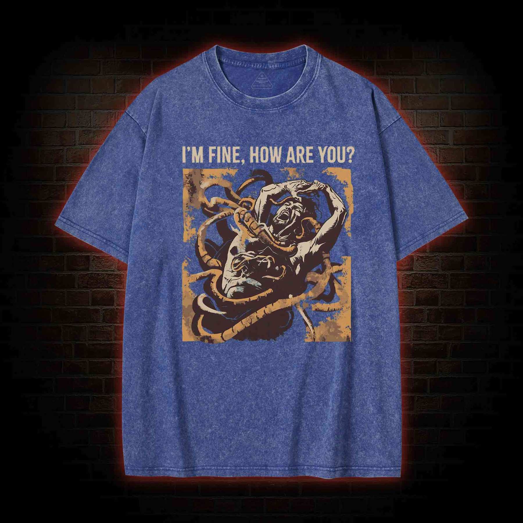 I’m Fine How Are You Washed T-shirt