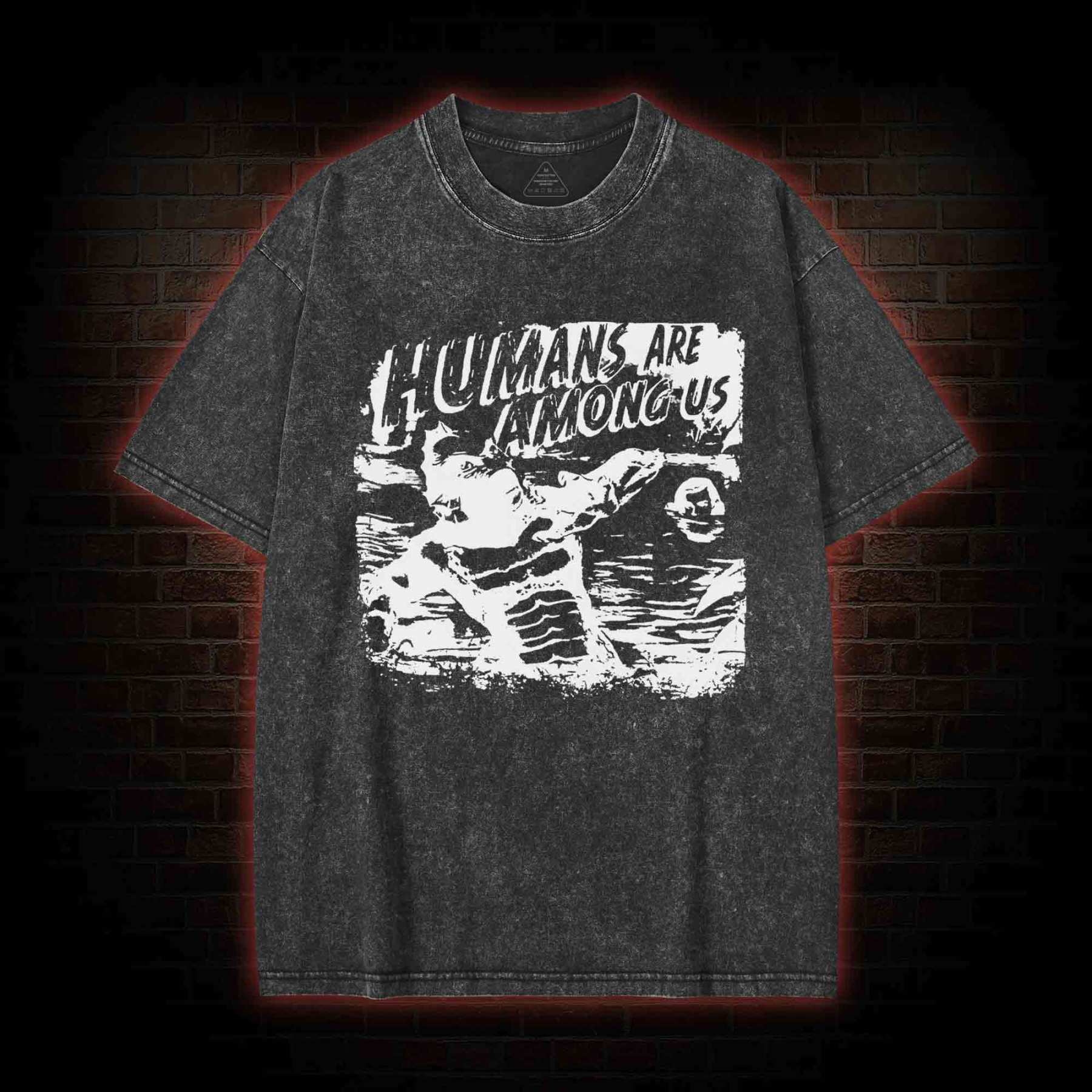 Humans are Among Us Washed T-shirt