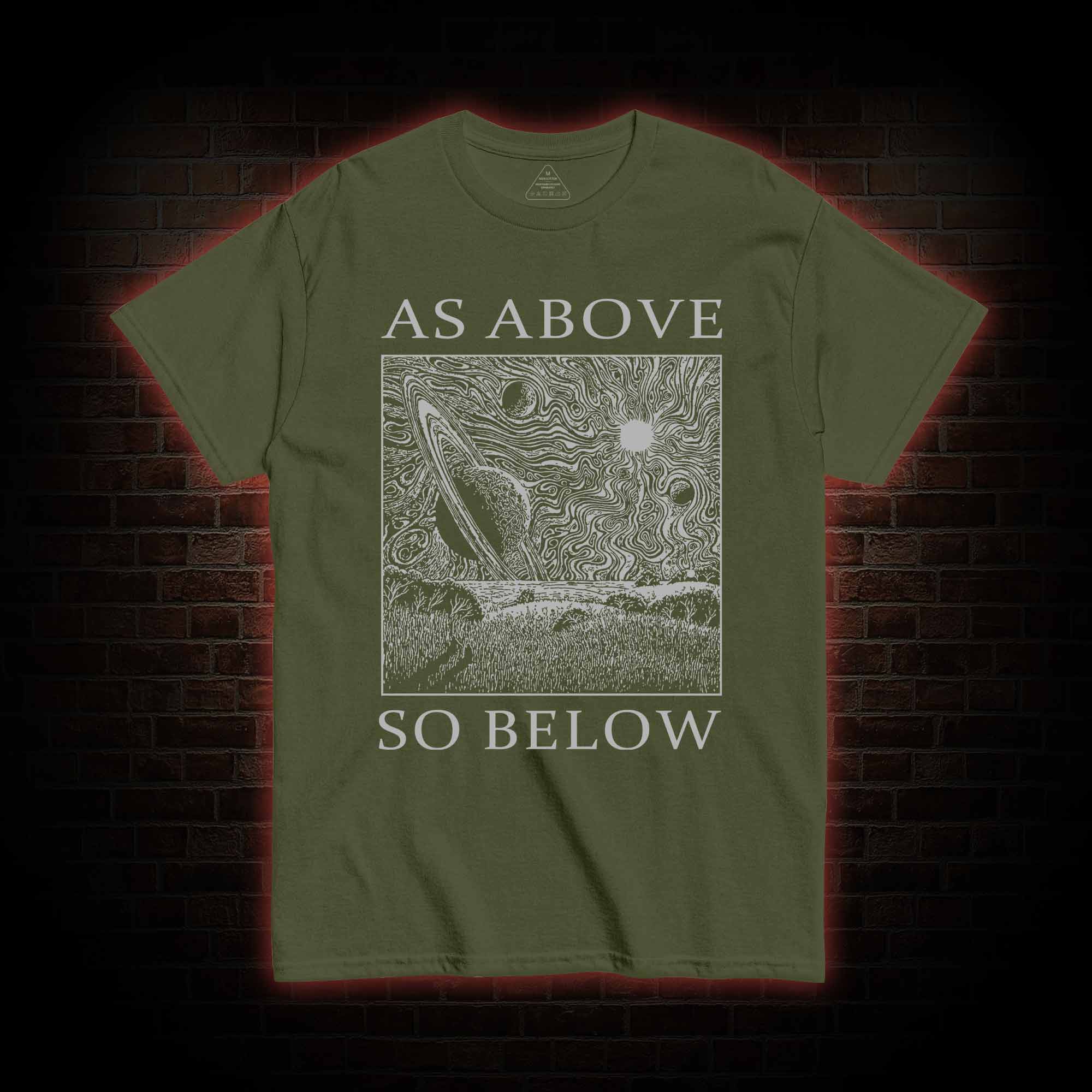Retro As Above So Below T-shirt 