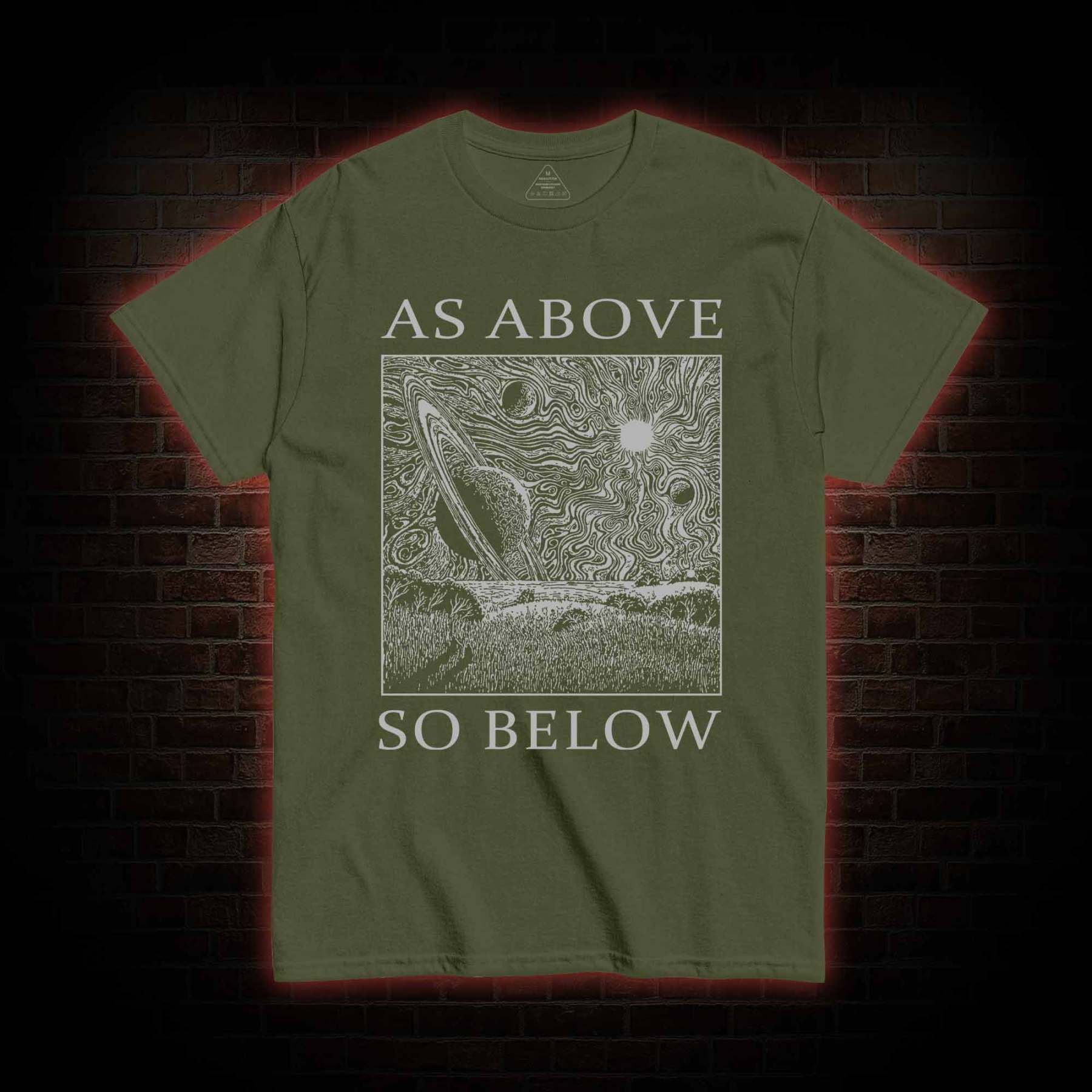 Retro As Above So Below T-shirt 