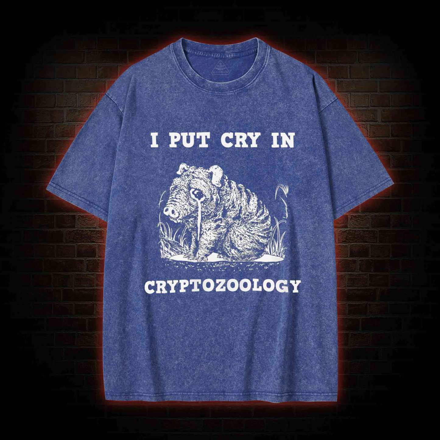 I Put Cry in Cryptozoology Washed T-shirt