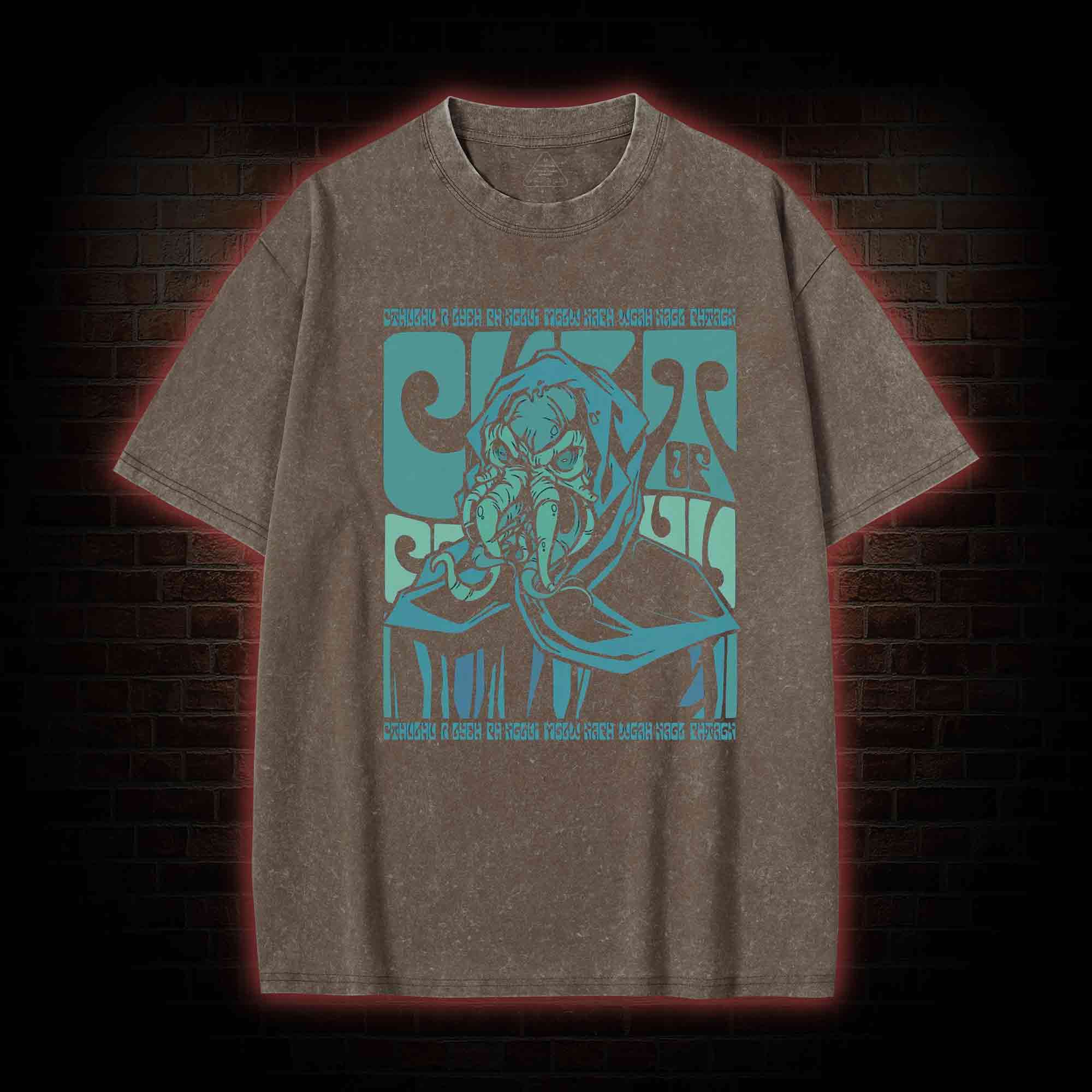 Cult of Cthulhu Retro Washed T-shirt
