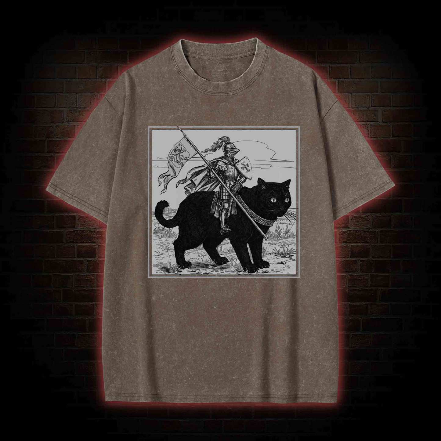 Medieval Knight Washed T-shirt