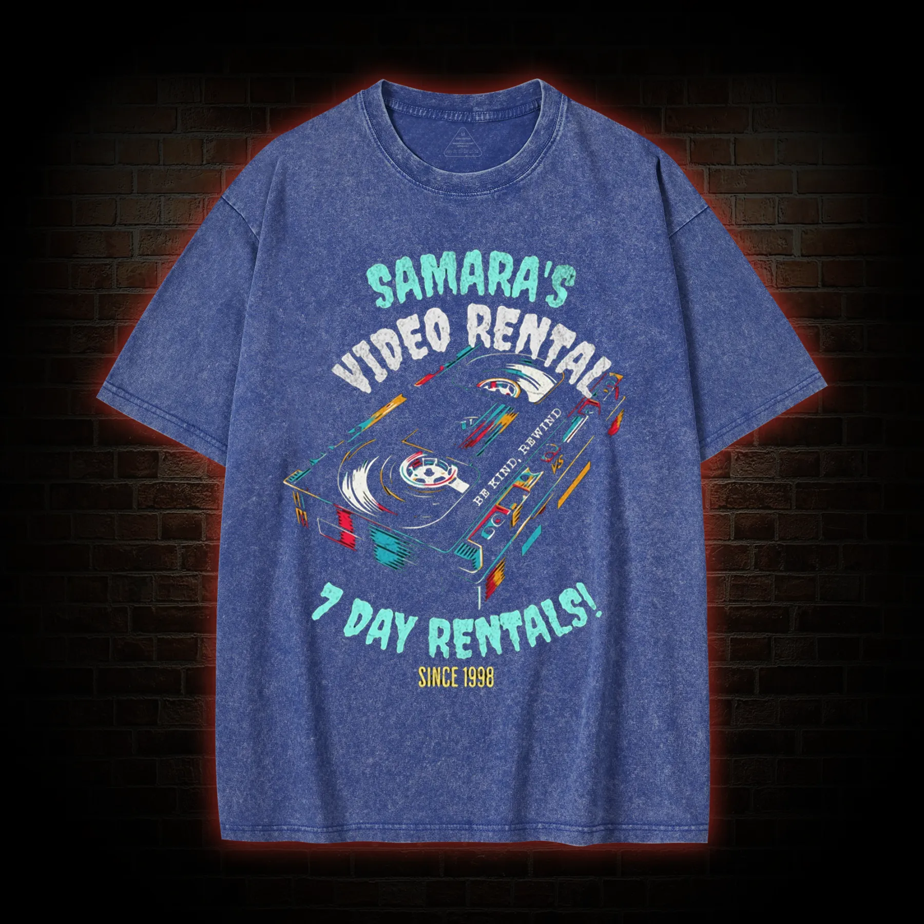 Samara's Video Rental Washed T-shirt