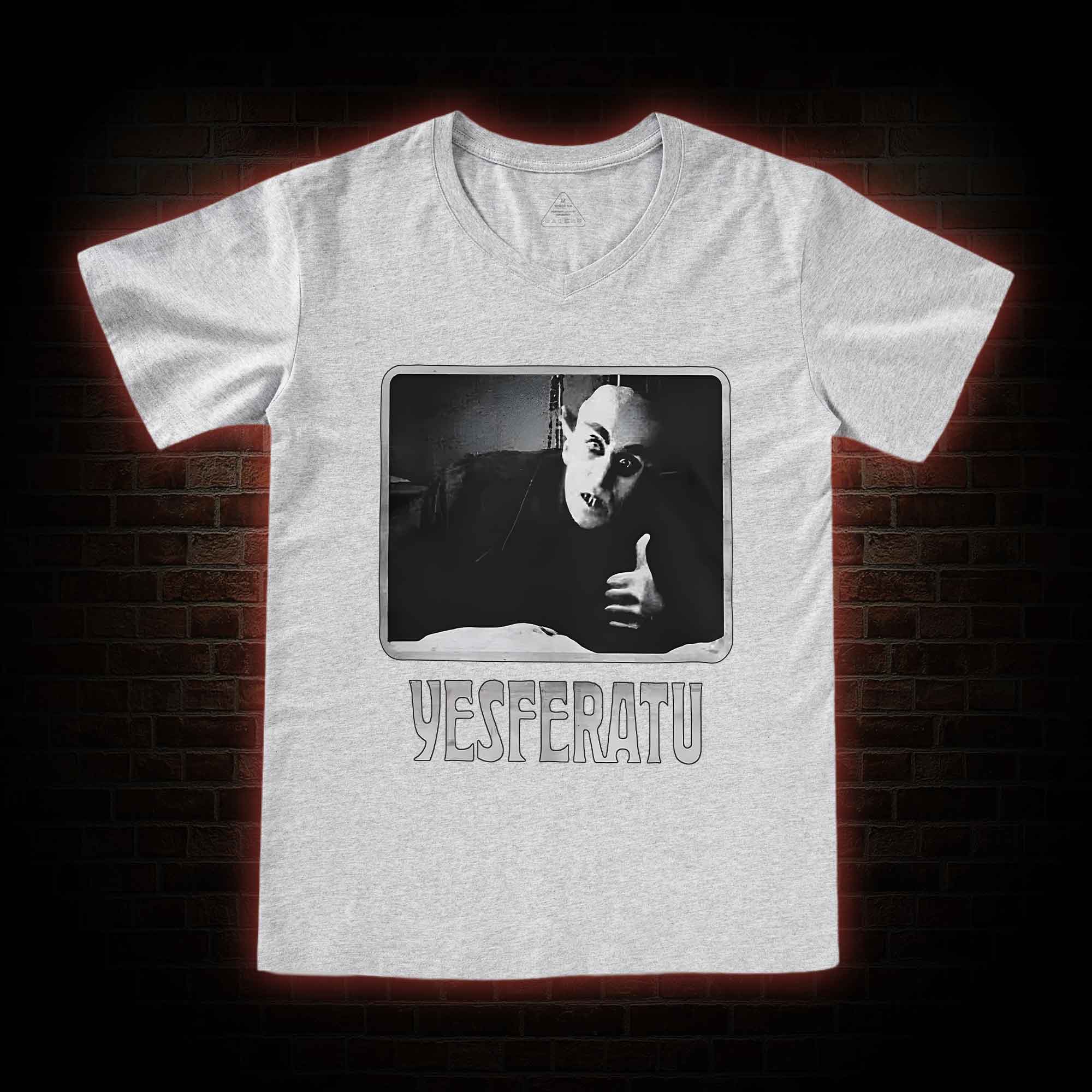 Yesferatu Funny Horror Retro V-Neck Classic T-Shirt