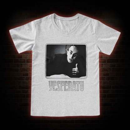 Yesferatu Funny Horror Retro V-Neck Classic T-Shirt