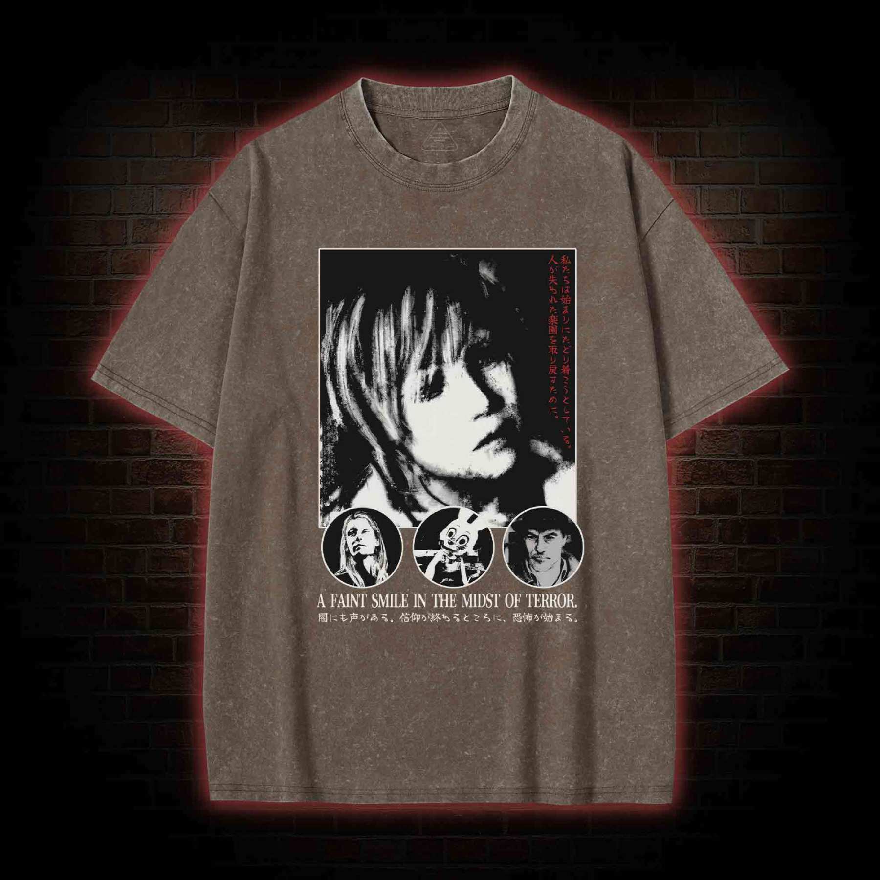 A Faint Smile in the Midst of Terror Washed T-shirt