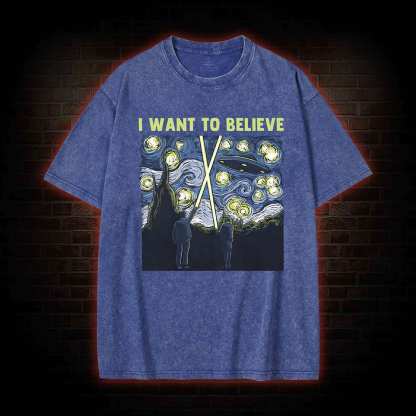 I Want to Believe Washed T-shirt