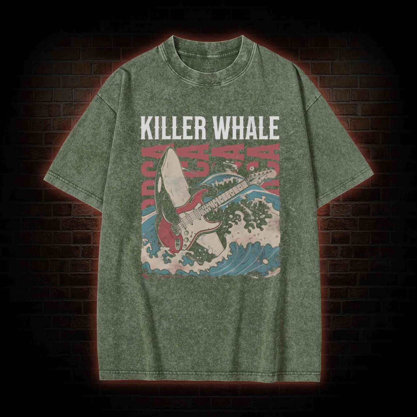 Orca Killer Whale Washed T-shirt