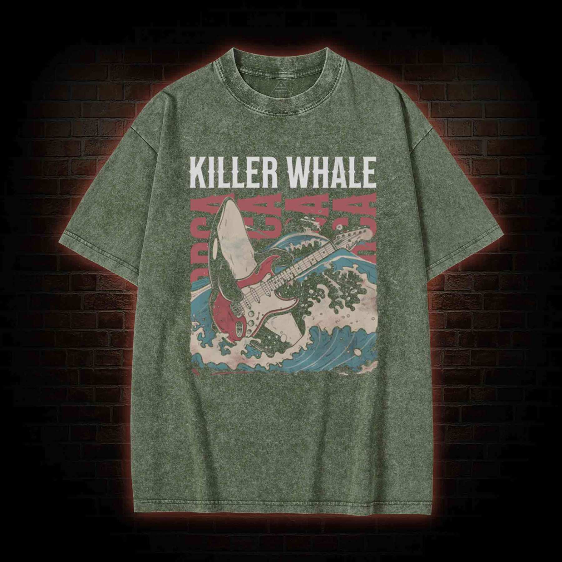 Orca Killer Whale Washed T-shirt