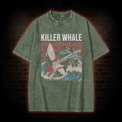 Orca Killer Whale Washed T-shirt