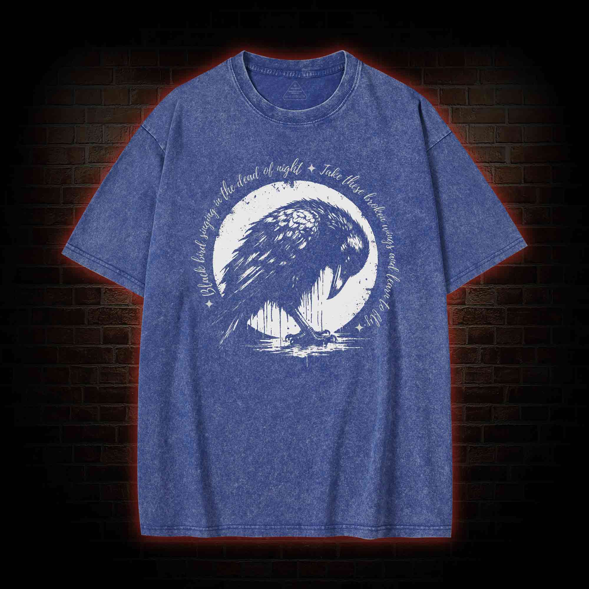 Blackbird Singing in the Dead of Night Washed T-shirt