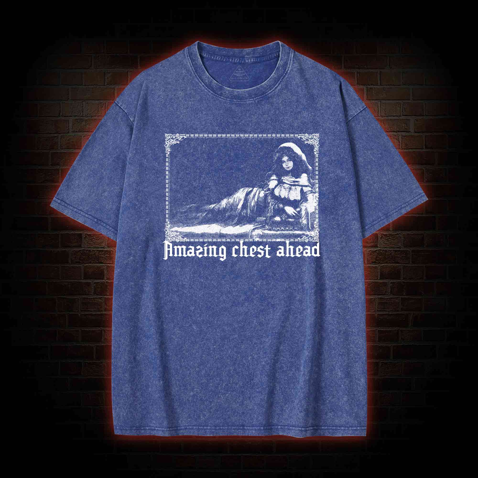 Amazing Chest Ahead Washed T-shirt