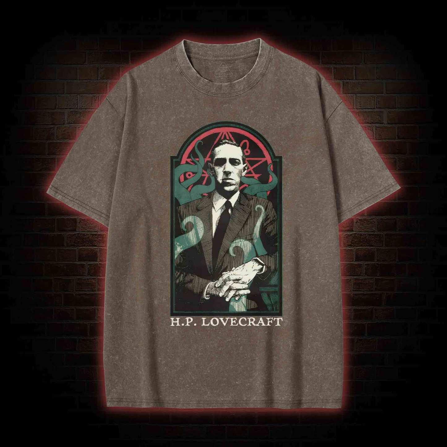 Lovecraft Cthulhu Washed T-shirt