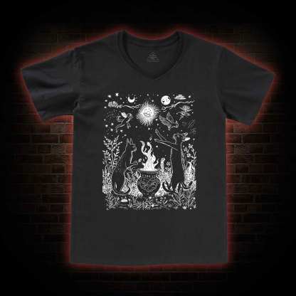Celestial Cat V-Neck Classic T-Shirt