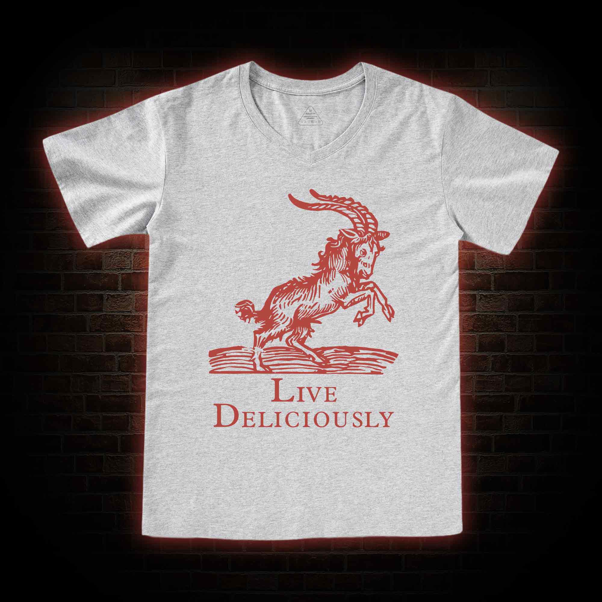 Live Deliciously V-Neck Classic T-Shirt