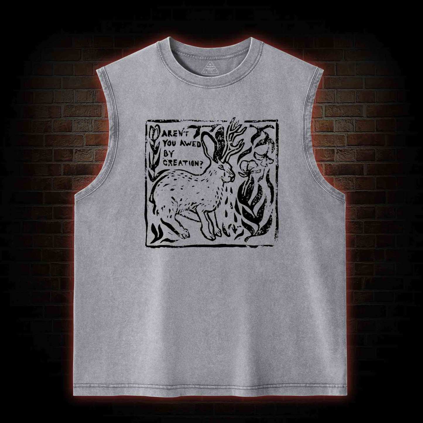 Aren't You Awed by Creation Washed Tank Top