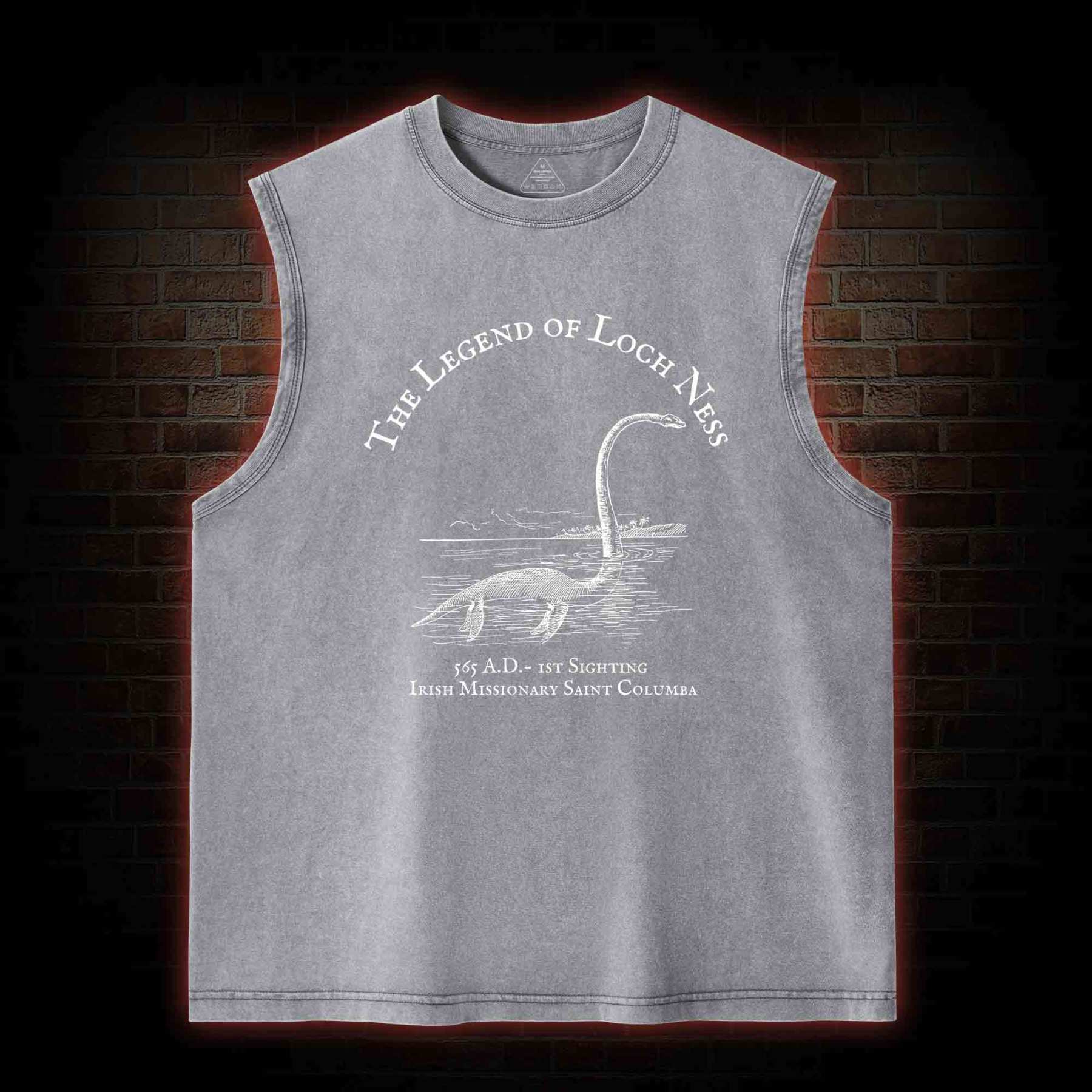 Loch Ness Monster Washed Tank Top