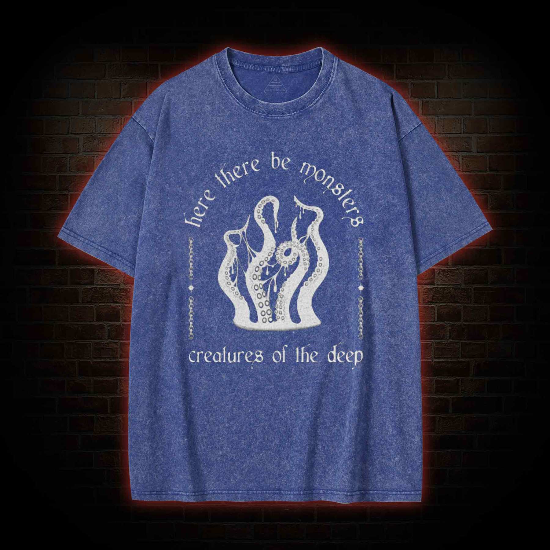 Here There be Monsters Washed T-shirt