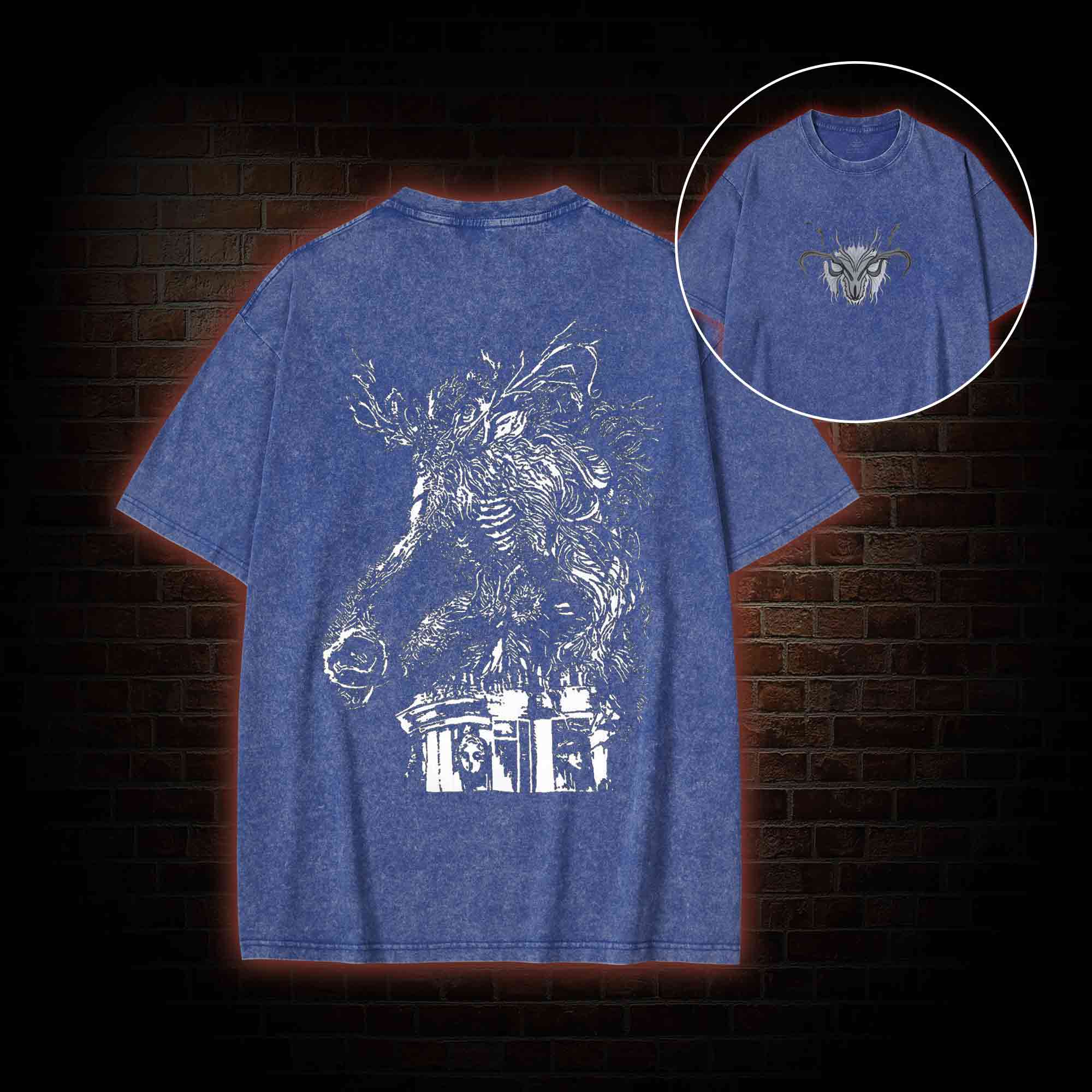 The Massive Beast Back Print Washed T-shirt