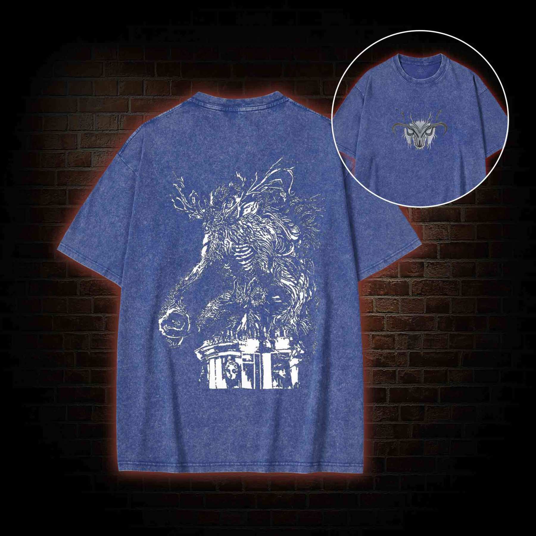 The Massive Beast Back Print Washed T-shirt