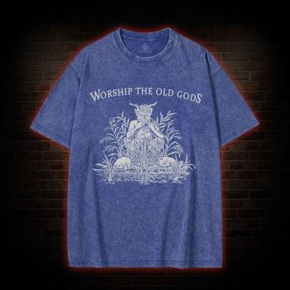Worship The Old Gods Washed T-shirt